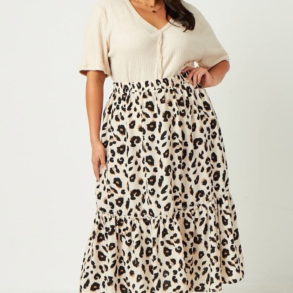 Leopard Print Maxi Skirt